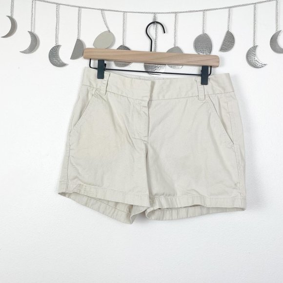 J. Crew Chino Mid Rise Khaki Shorts Classic Twill - Picture 1 of 5